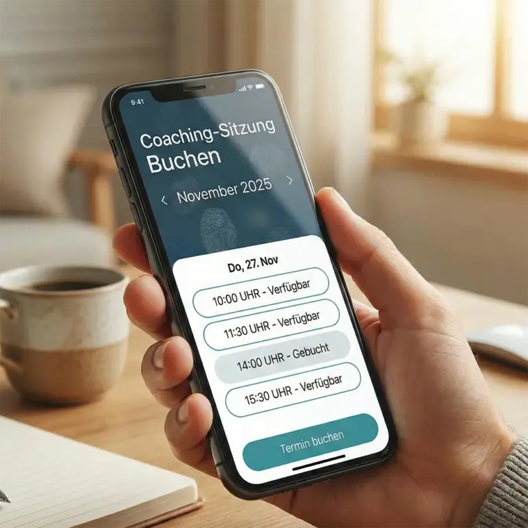 Smartphone mit freien Terminen für eine Coaching Sitzung