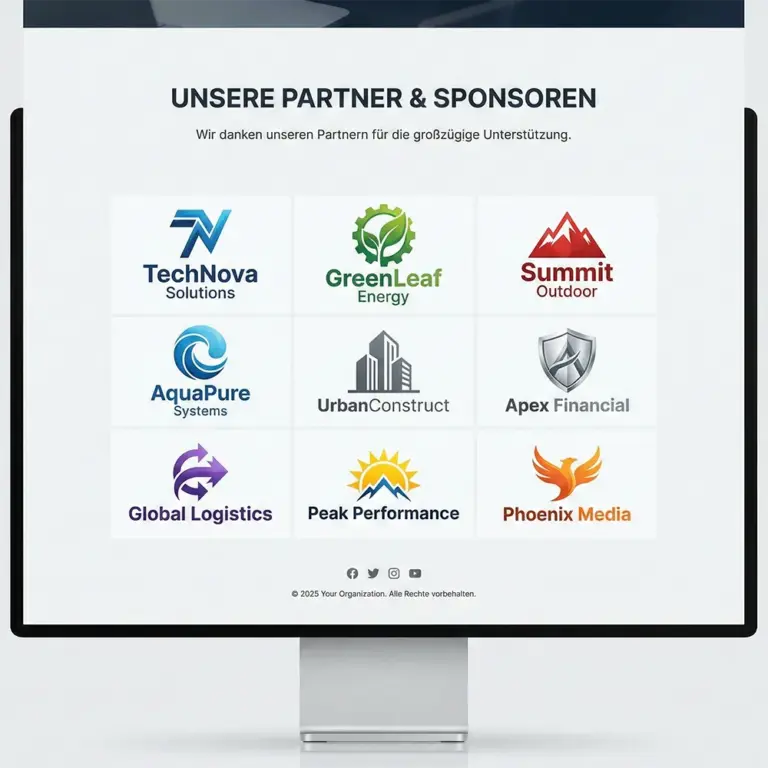 Sponsorenbereich auf der Website eines Vereins
